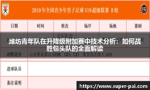 潍坊青年队在升降级附加赛中技术分析：如何战胜包头队的全面解读